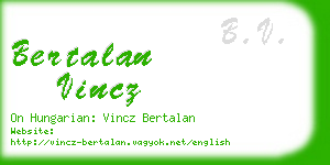 bertalan vincz business card